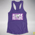 Assume Nothing Lesbian Labrys Pride Flag Racerback Tank - Purple